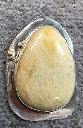 Rutilated Quartz Gemstone set in a Sterling Silver