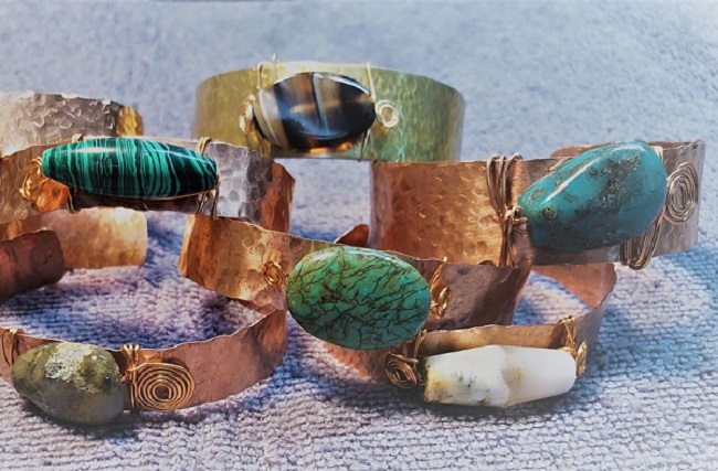 Copper Gemstone Bracelet