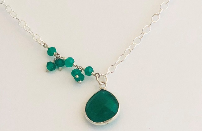 Jade and Sterling Silver Necklace