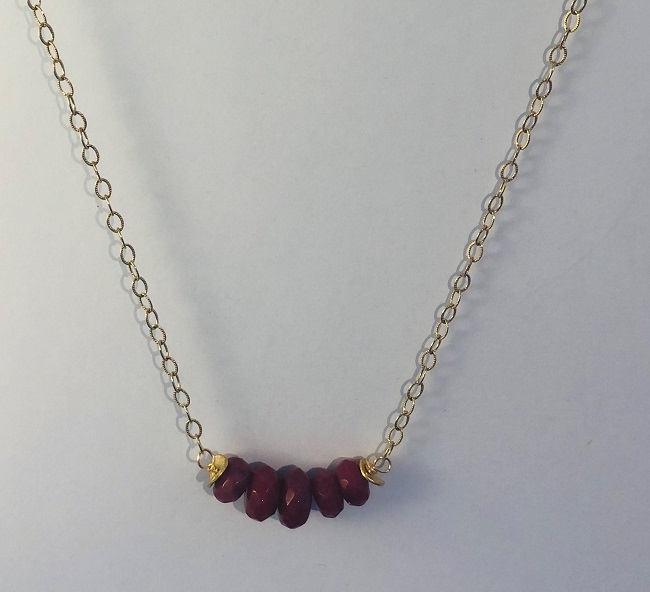 Ruby Gemstone Rondelle