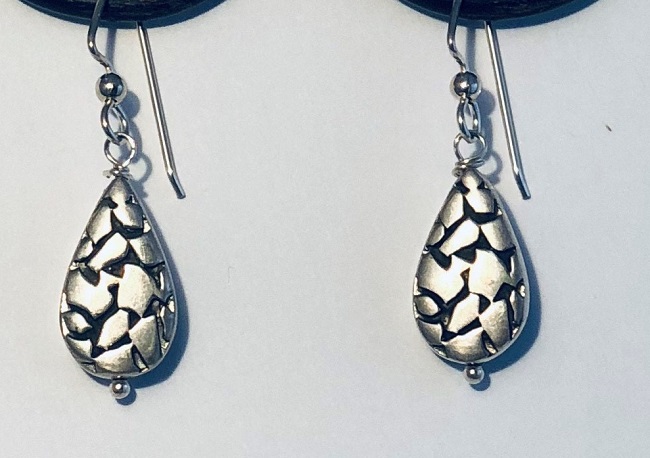 Teardrop Sterling Silver Earrings